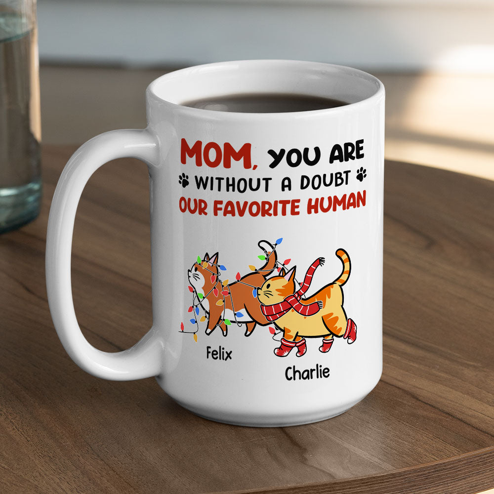 Favorite Human No Doubt - Customizable Personalized Ceramic Coffee Mug for Pet Lovers