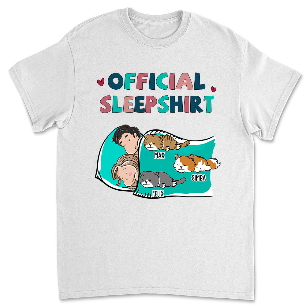 Customizable Cat Official Sleepshirt Unisex T-shirt - Ideal Gift for Cat Lovers
