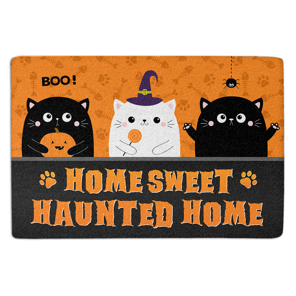 Cat Halloween Personalized Doormat with Dog's Picture - Ideal Gift for Pet Lovers