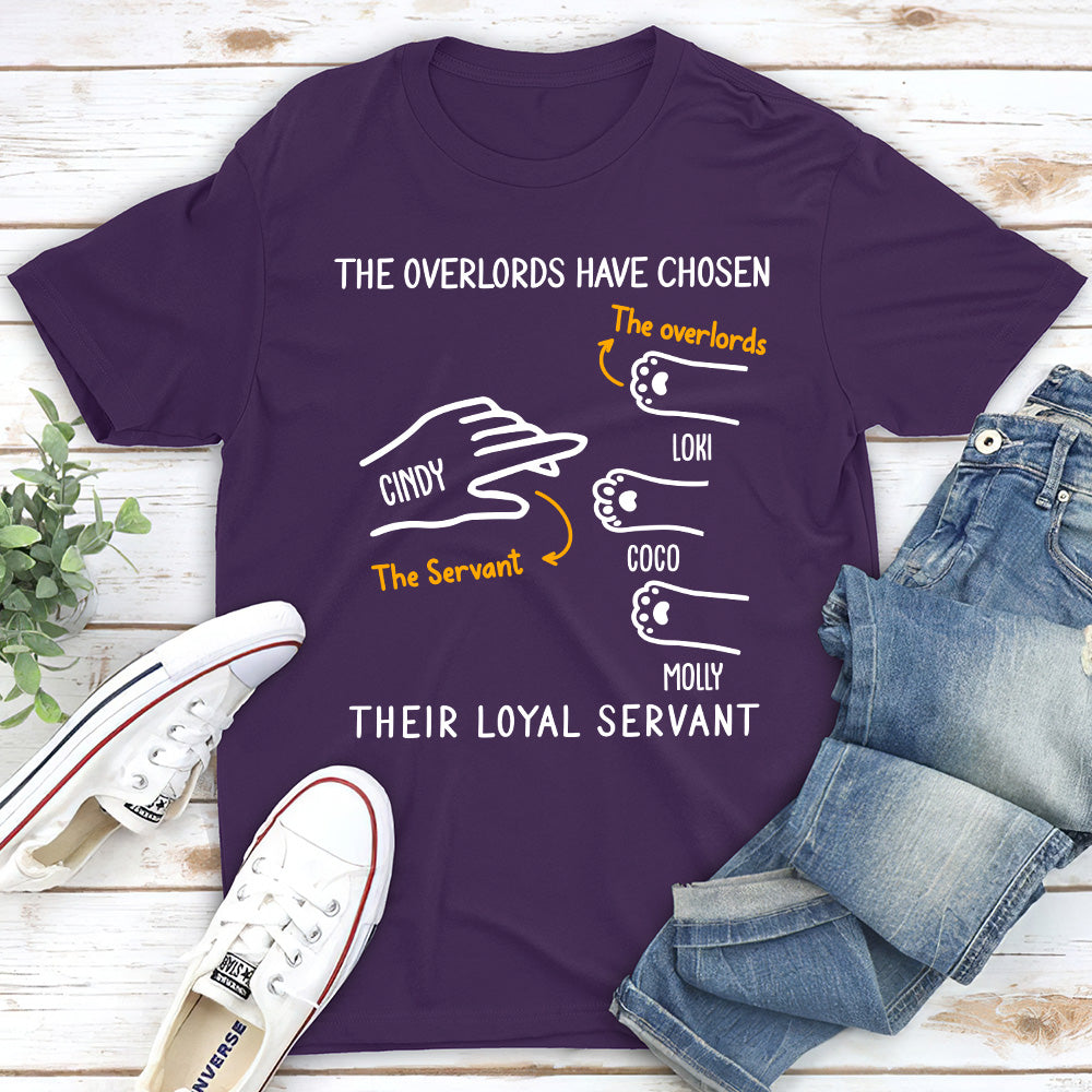 The Overlord & The Servant - Personalized Custom Unisex 5.3 oz T-shirt for Pet Lovers