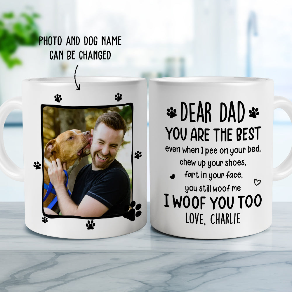 I Woof You Too - Exquisite Personalized Custom Coffee Mug - Ideal Gifts For Passionate Dog Lovers