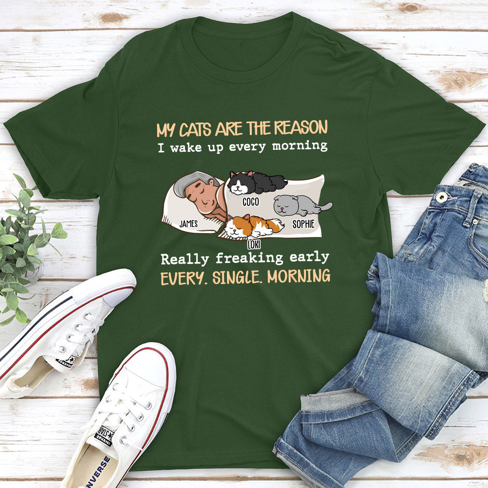 My Pet Is The Reason - Personalized Custom Unisex 5.3 oz T-shirt for Pet Lovers