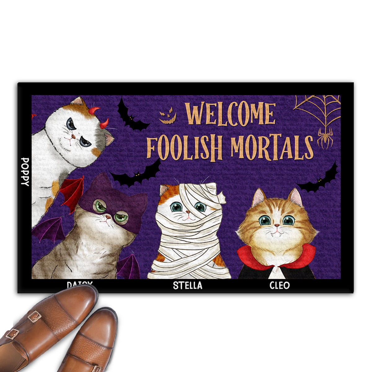 Foolish Mortals - Customizable Personalized Doormat for Pet Lovers with High - Quality Printing