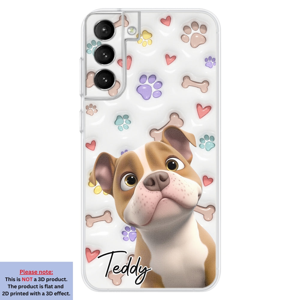 Adorable Baby Dogs - Personalized Custom 3D Inflated Effect Phone Case for Stylish Protection
