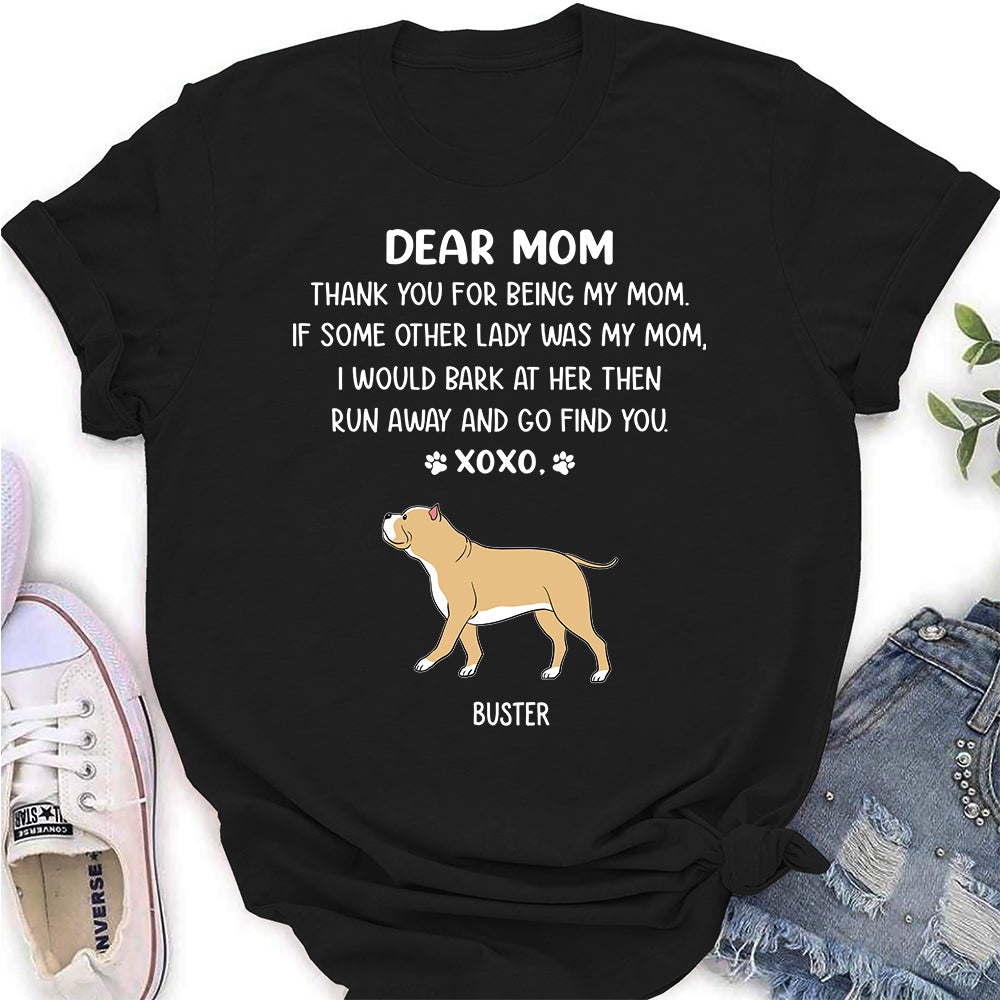 Dear Mom Xoxo 2 - Customizable Personalized Women's T-shirt for Pet Lovers