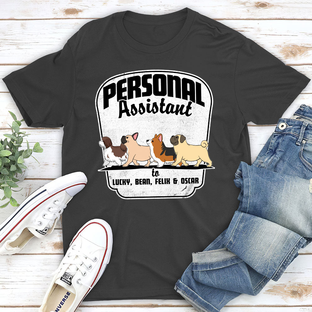 Personalized Custom Premium Men's 4.2 oz Personal Assistant T-shirt - Ideal Gift for Pet Lovers