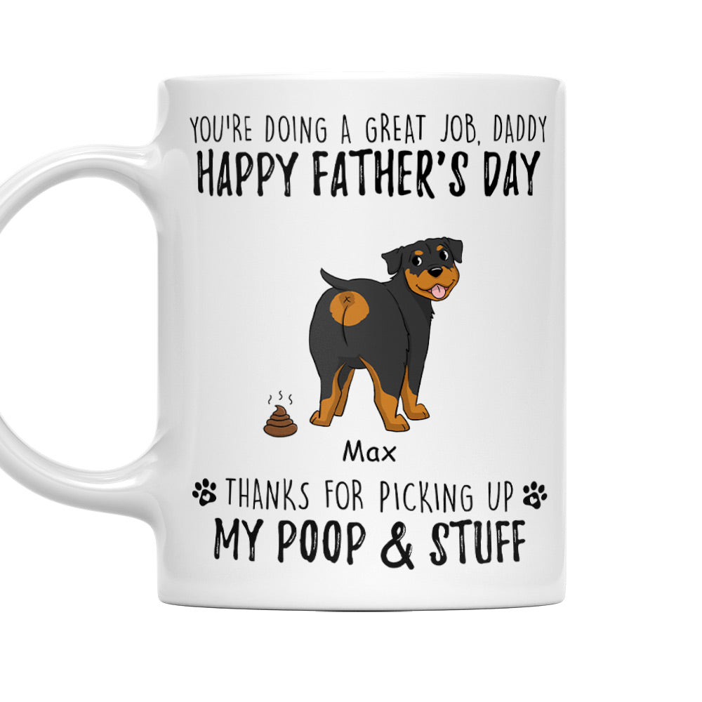 Personalized Custom 'Mommy Thanks For Picking Up My Poop & Stuff' Coffee Mug for Pet Lovers