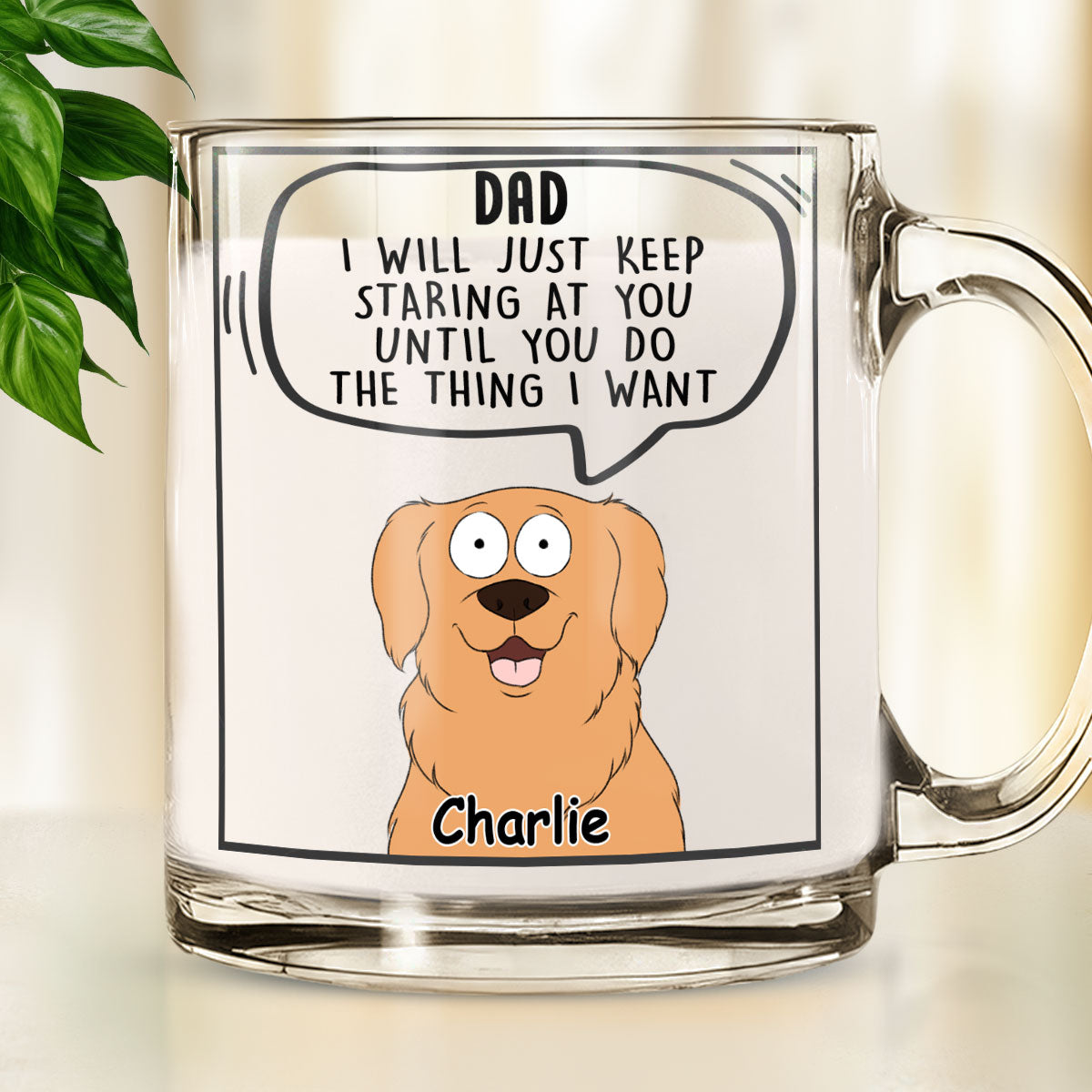 I Will Keep Staring At You - Exquisitely Personalized Custom Glass Mug for Memorable Moments