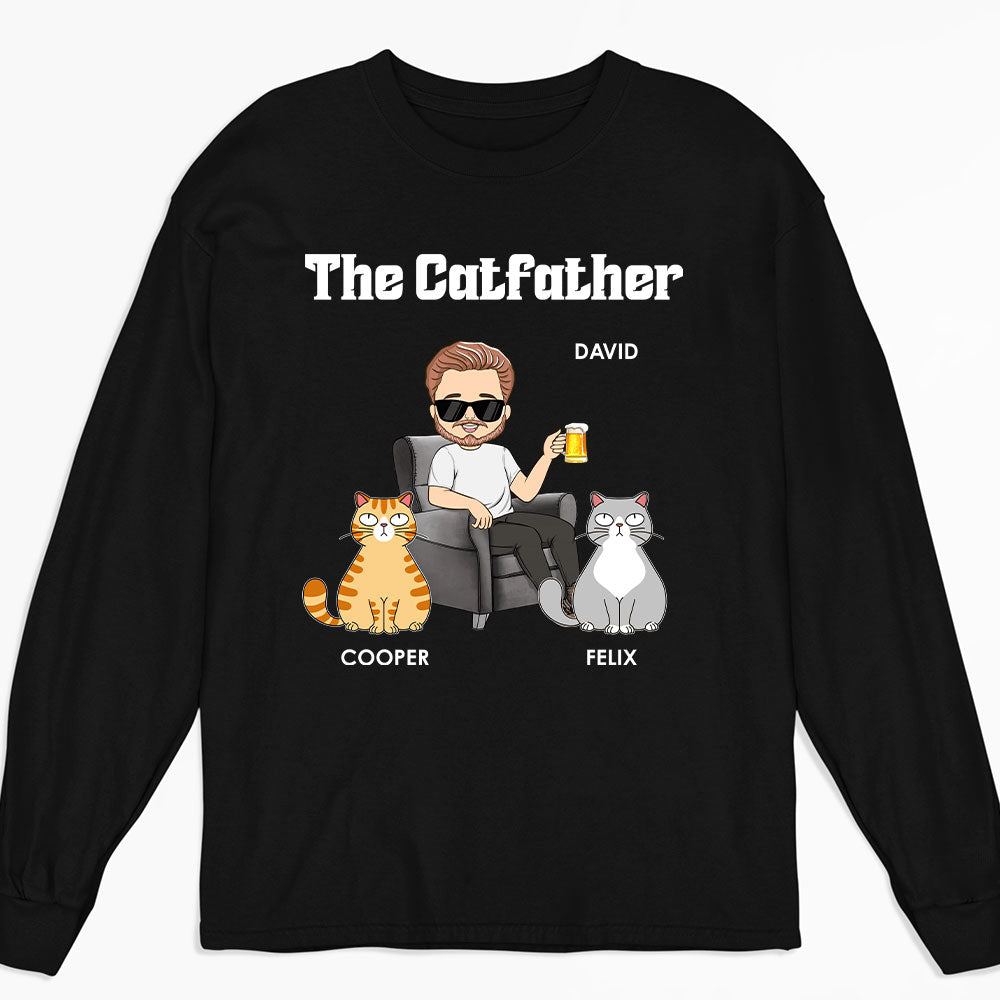 The Catfather - Exclusive Personalized Custom Long Sleeve T-shirt for Pet Lovers