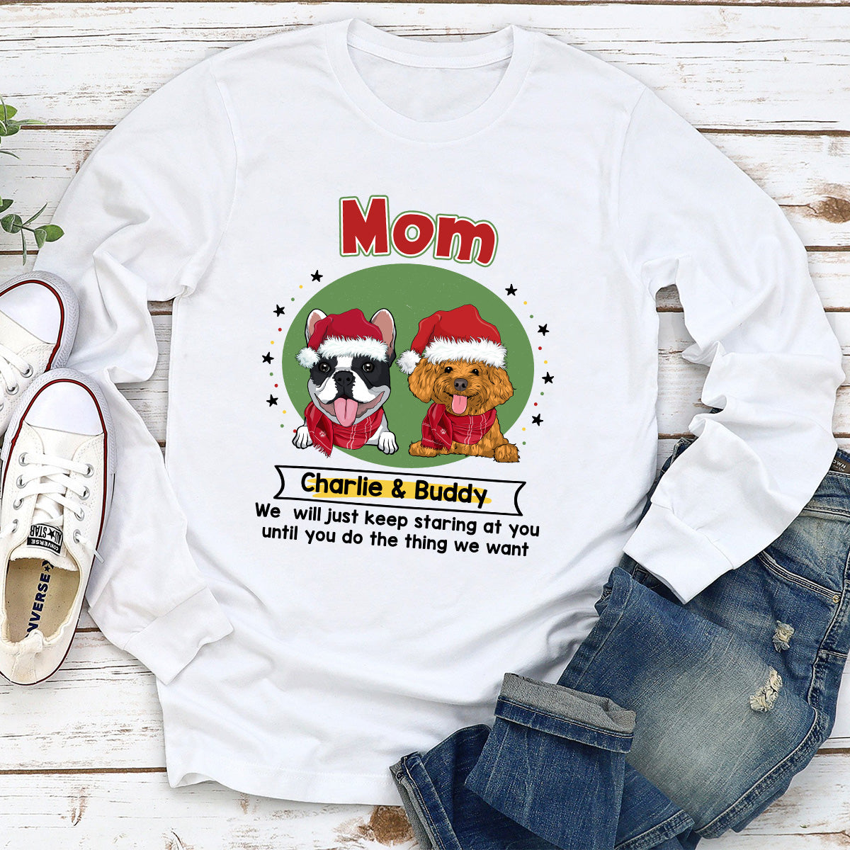 Eye - Catching 'I Will Just Keep Staring At You' Personalized Custom Long Sleeve Unisex T - Shirt