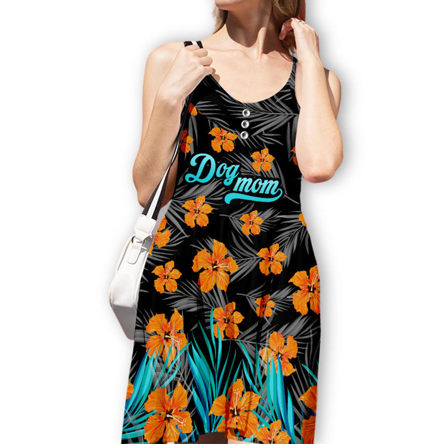 Stylish Dog Mom Adjustable Strap Dress - Ideal Gift for Dog Lovers