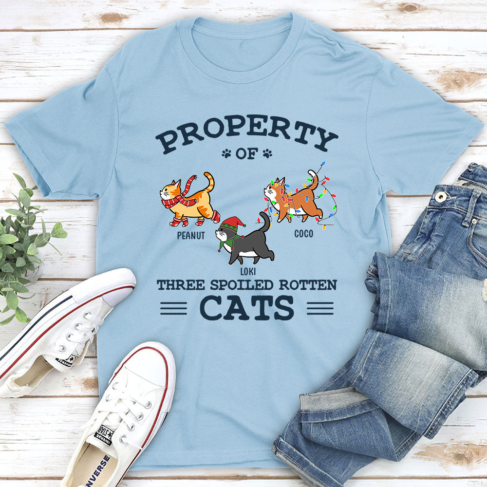 The Spoiled Rotten Cats - Premium Personalized Custom Unisex 5.3 oz T-shirt