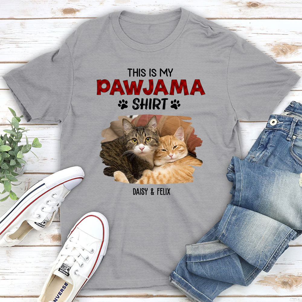 New Style Personalized Custom Unisex Cat Pawjama Photo T-Shirt