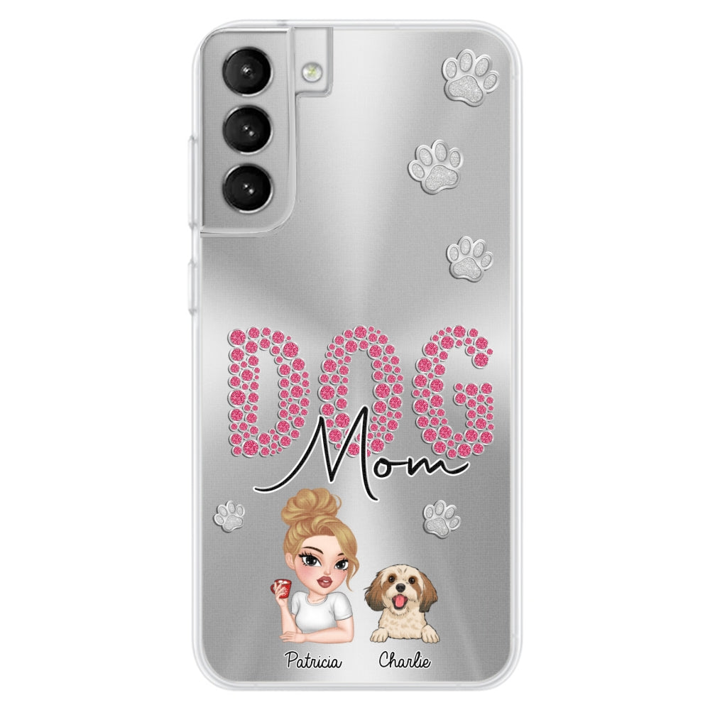 Sparkling Glitter Dog Mom Life - Exquisitely Personalized Custom Phone Case