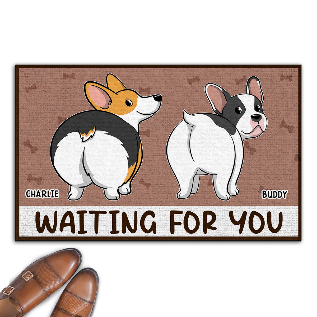 Personalized Custom 'Waiting For You' Doormat with Your Pet's Picture