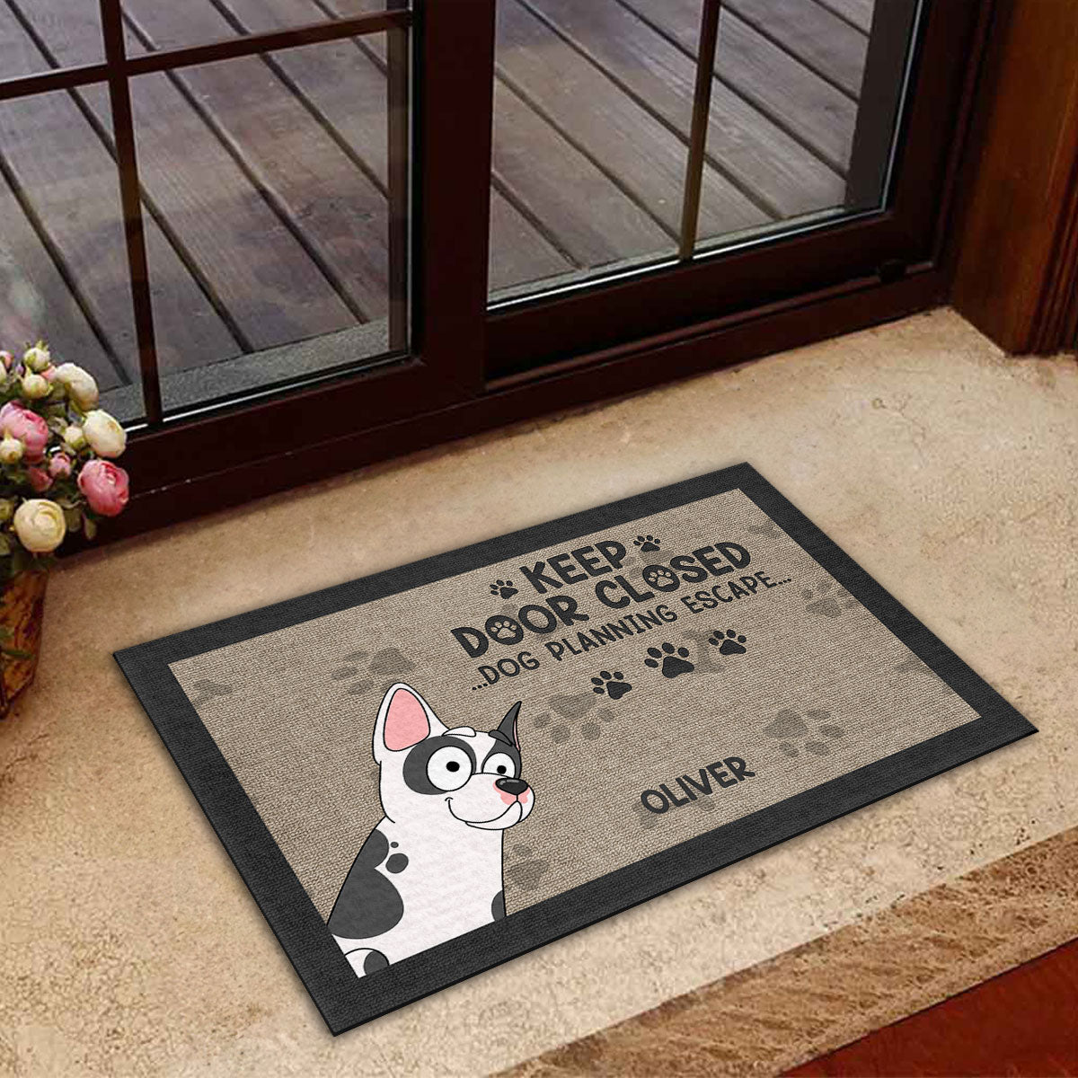 Personalized Custom Dog or Cat Doormat to Keep Door Closed - Ideal for Pet Lovers