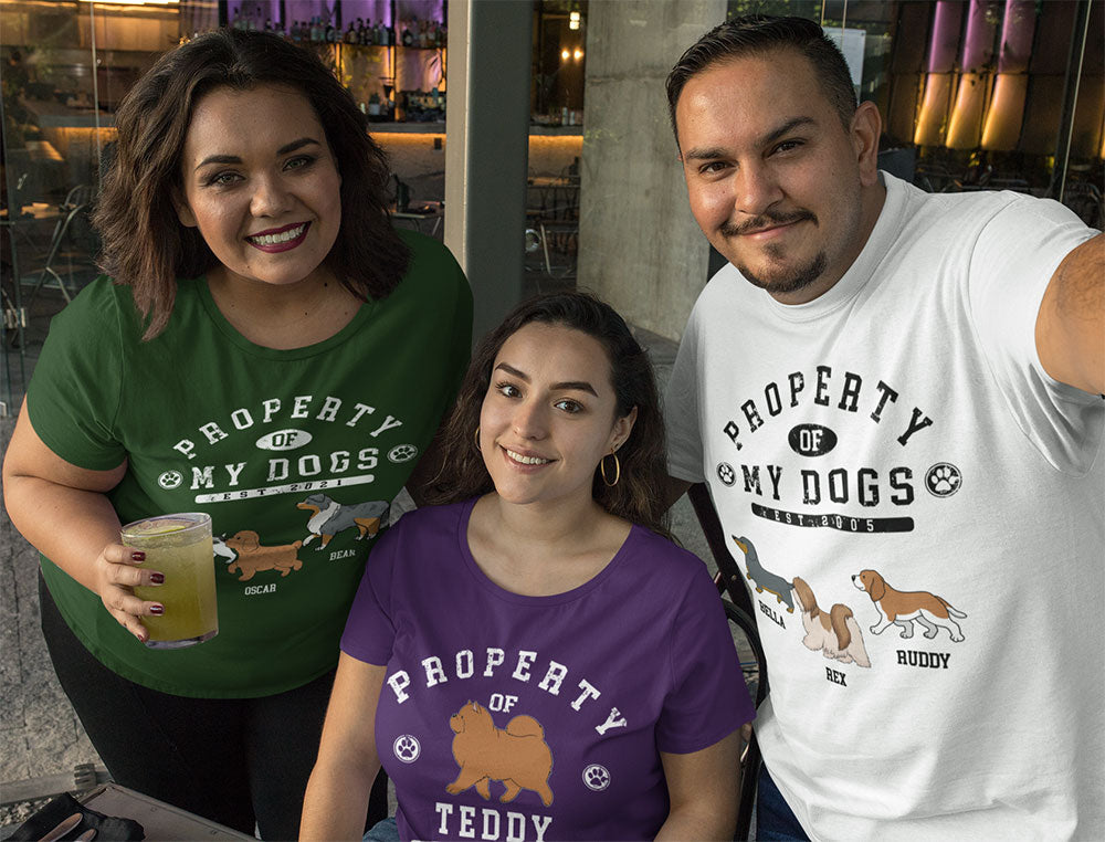 Dog Property - Personalized Custom Unisex 5.3 oz T-shirt for Pet Lovers