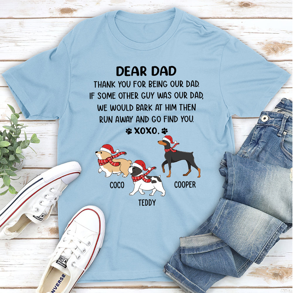 Dear Mom/Dad XoXo Christmas - Personalized Custom Unisex 5.3 oz T-shirt for Pet Lovers