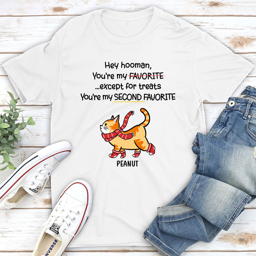 Cat Lovers' Second Favorite - Personalized Custom Unisex 5.3 oz T-shirt