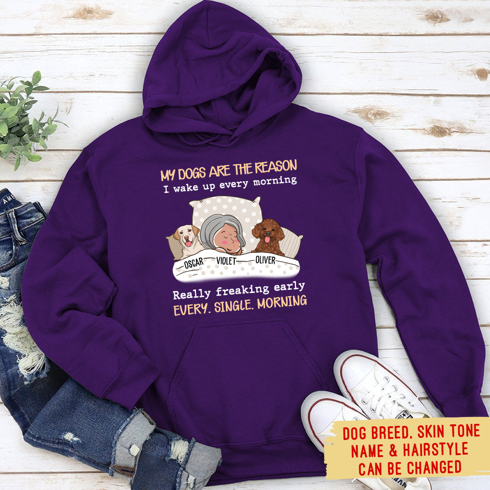 My Dog Is The Reason - Customizable Personalized Unisex 8.0 oz Hoodie for Pet Lovers
