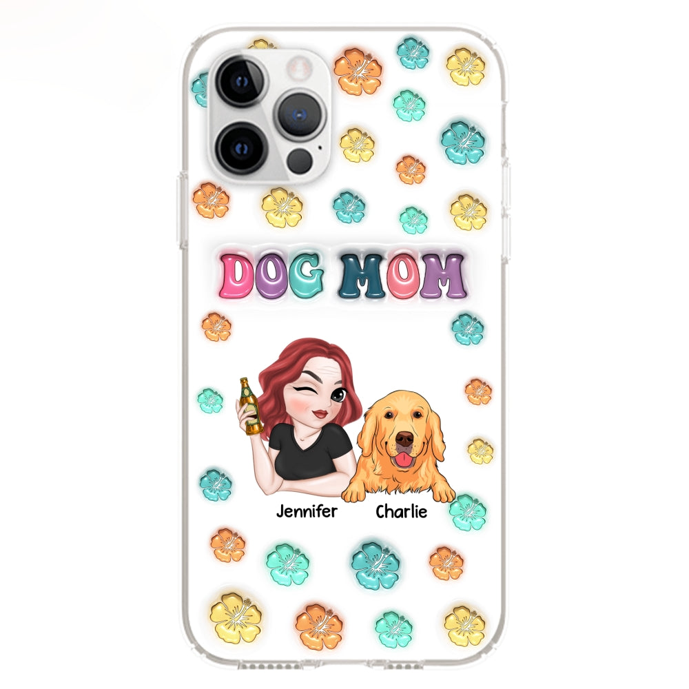 Dog Mom Summer: Exclusive Personalized Custom 3D Inflated Effect Phone Case for Stylish Protection