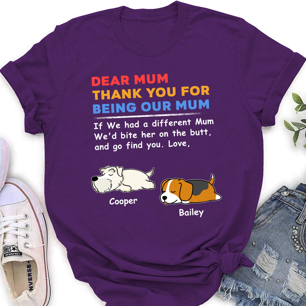 Bite The Butt 2 - Customizable Personalized Women's T-shirt for Pet Lovers