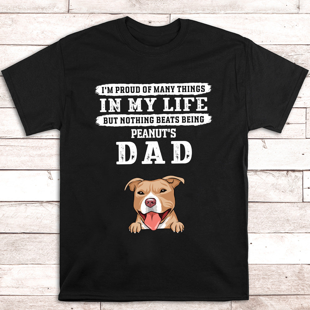 Proud Dad - Personalized Custom Unisex 5.3 oz T-shirt for Pet Lovers