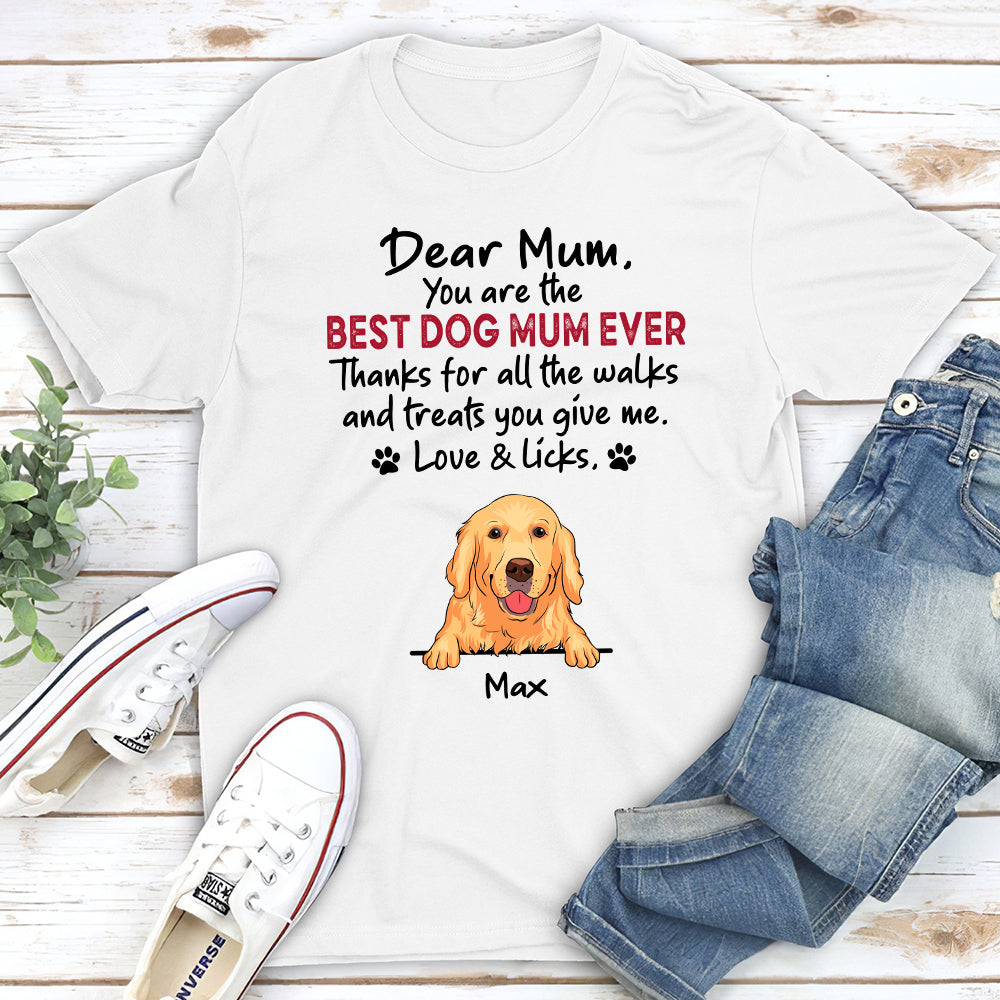 Walks And Treats - Personalized Custom Unisex 5.3 oz T-shirt for Pet Lovers