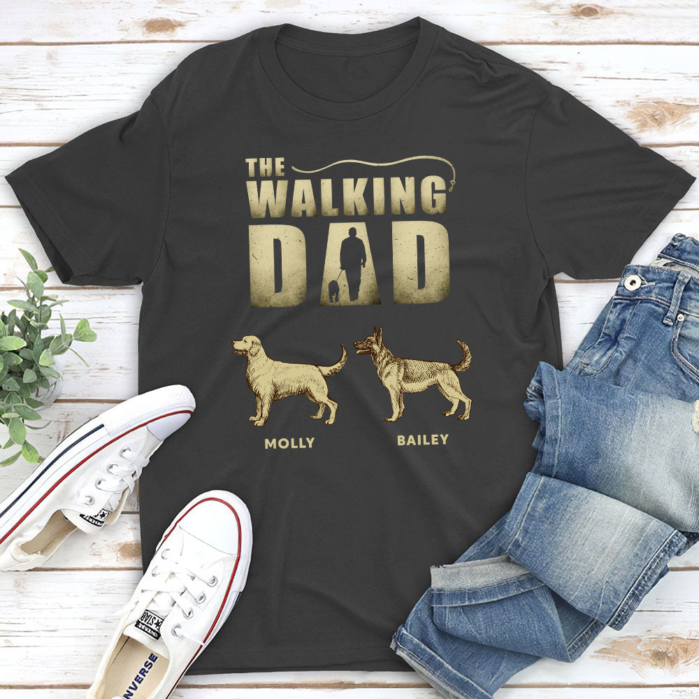 Walking Dad Vintage - Personalized Custom Unisex T-shirt for Pet Lovers
