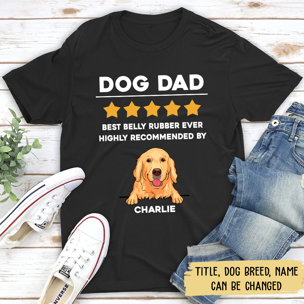 Review Personalized Custom Unisex Dog Mom/Dad T-shirt - 5.3 oz Heavy Cotton
