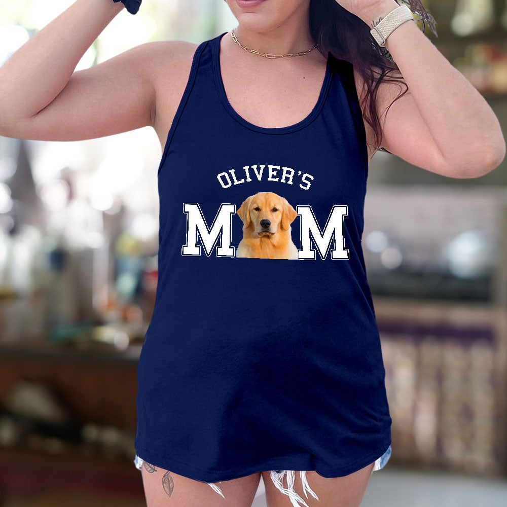 Customizable Dog Mom Summer Basic Women's Personalized Racerback Tank