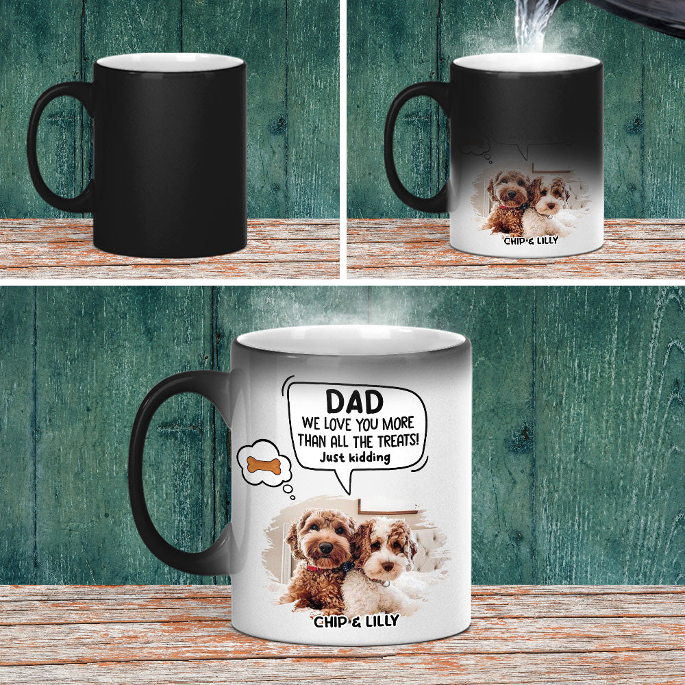Just Kidding - 11oz/15oz Personalized Custom Color Changing Coffee Mug for Pet Lovers