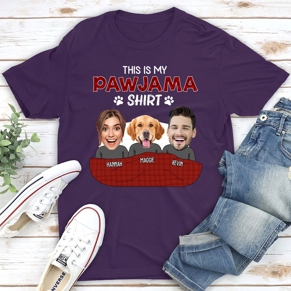 Personalized Custom Unisex Pajama Shirt Photo T-shirt - Ideal Gift for Pet Lovers