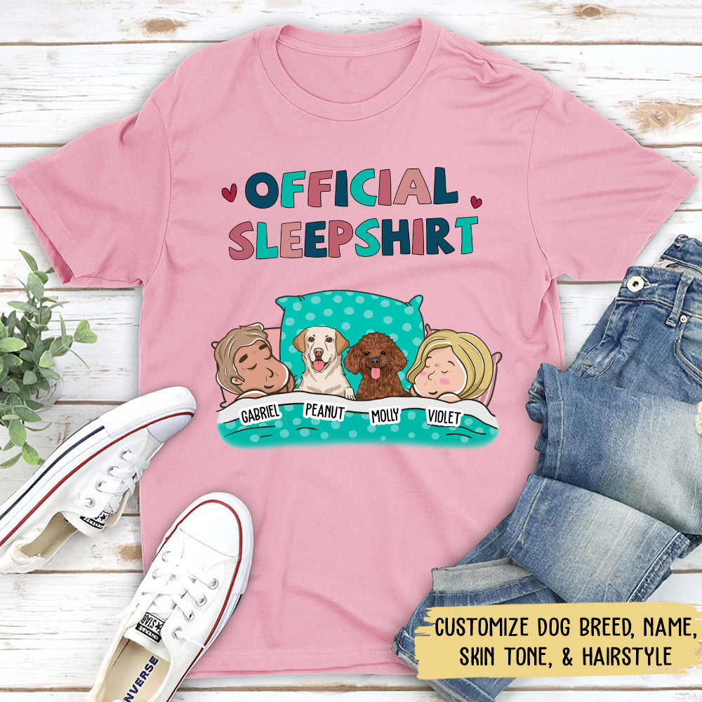 Personalized Custom Unisex Pet Sleepshirt T-shirt for Couples - 5.3 oz
