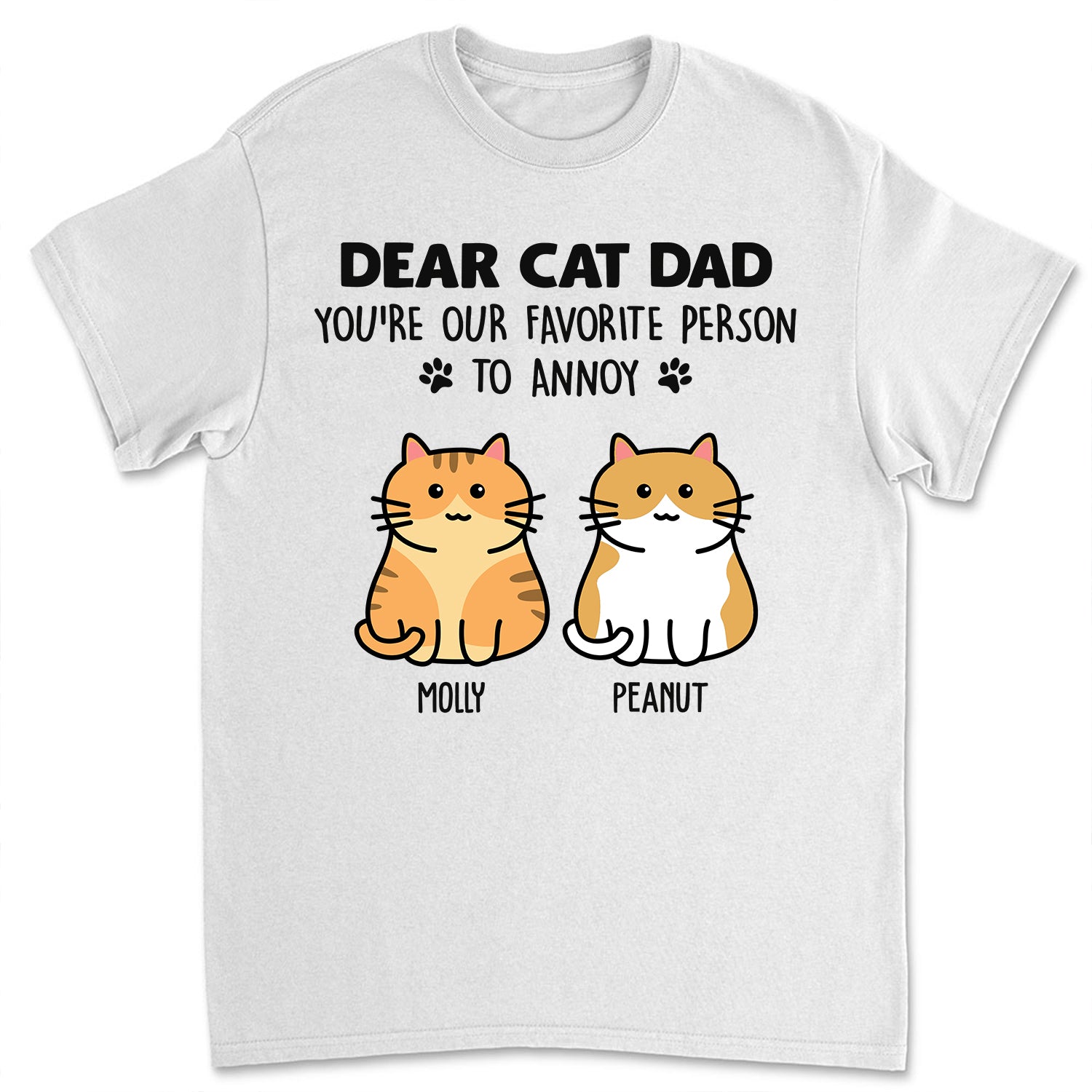 Cat Lovers' Favorite - Personalized Custom Unisex 5.3 oz T-Shirt