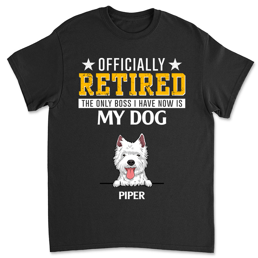 Officially Retired - Personalized Custom Unisex 5.3 oz T-shirt for Pet Lovers