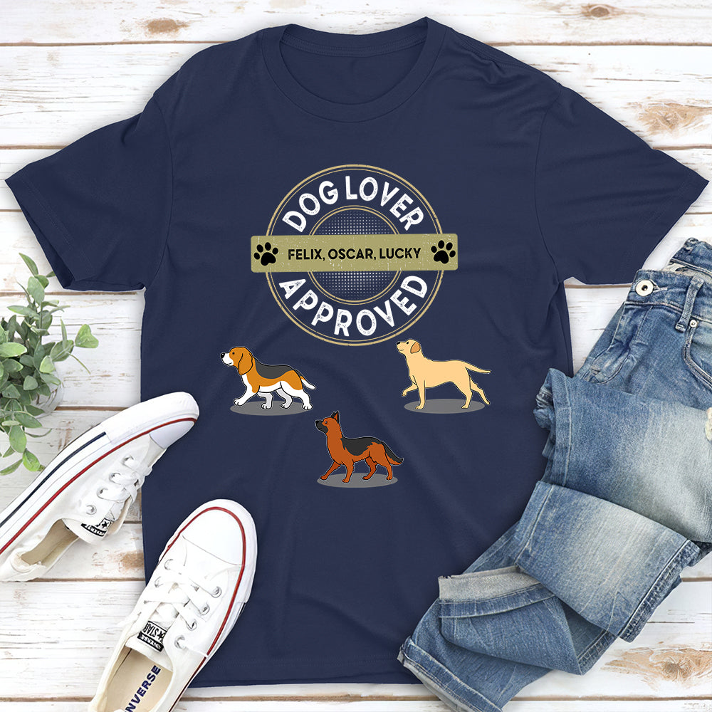 Approved By My Dog - Stylish Personalized Custom Unisex 5.3 oz T-shirt
