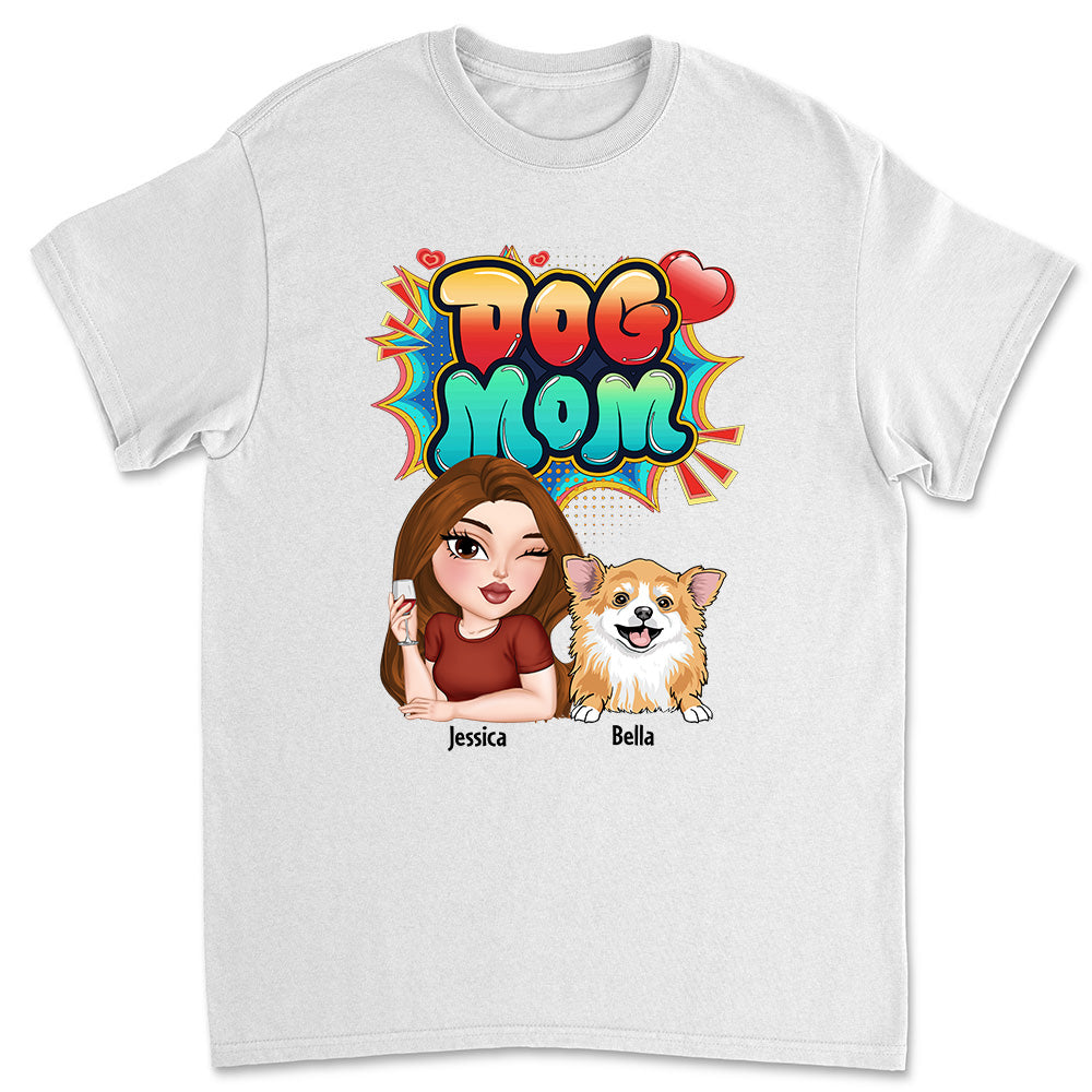 Sweet Dog Mom - Customizable Personalized Unisex 5.3 oz T-Shirt for Pet Lovers