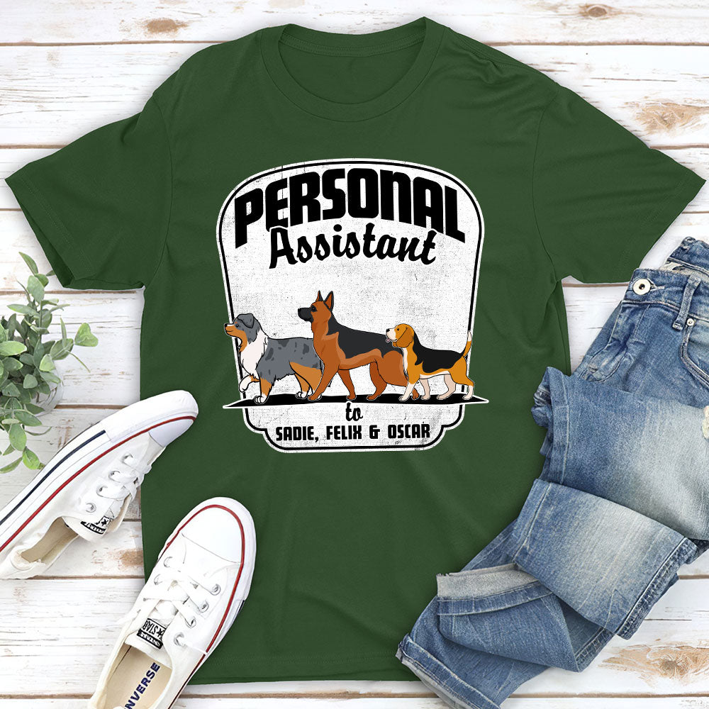 Personalized Custom Premium Men's 4.2 oz Personal Assistant T-shirt - Ideal Gift for Pet Lovers