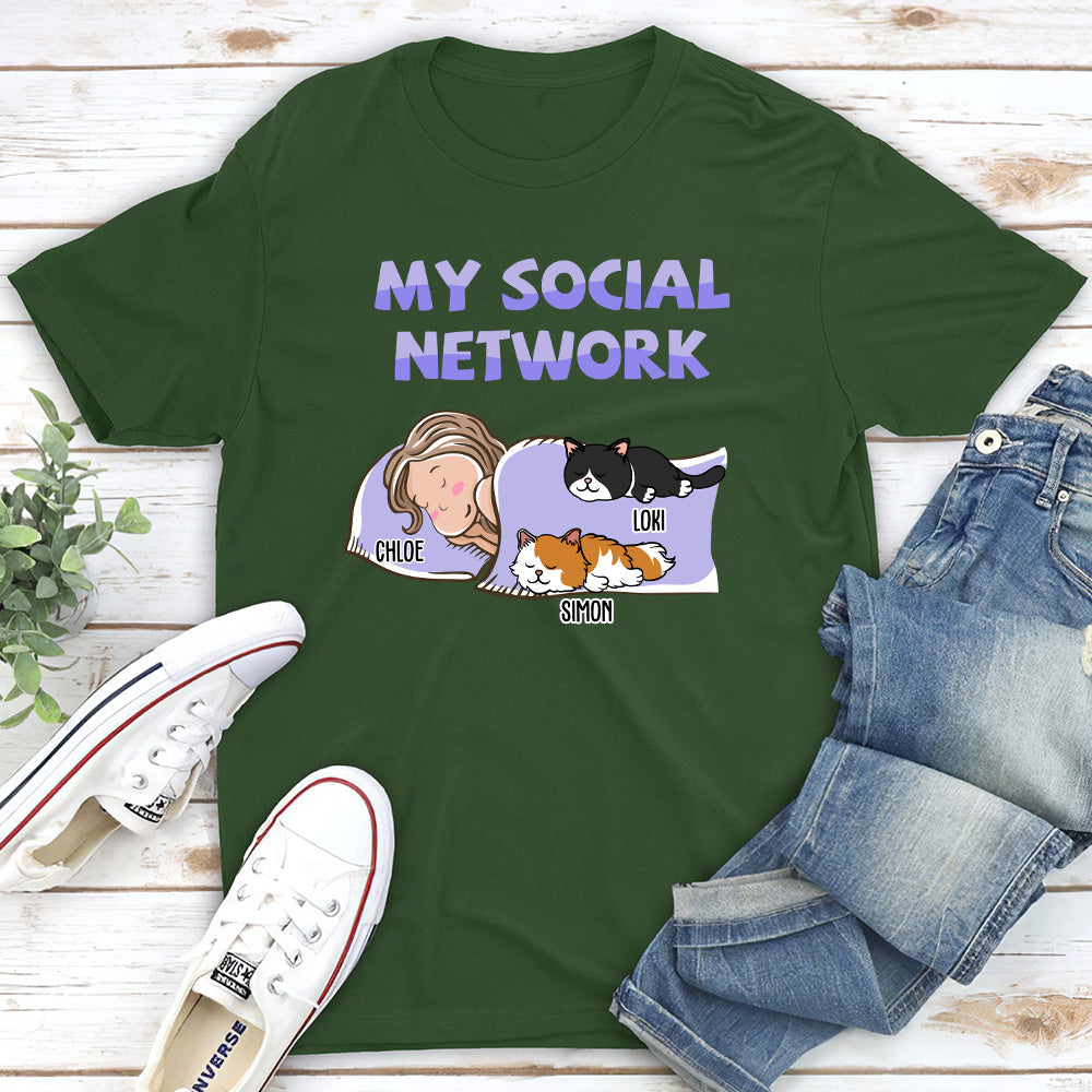 My Social Network - Personalized Custom Unisex 5.3 oz T-shirt for Pet Lovers