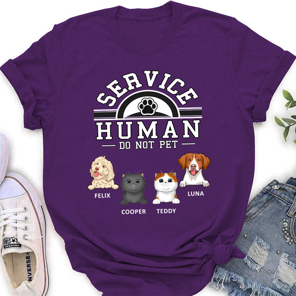 Personalized Custom Women's Pet Service Human Logo T-shirt - Ideal Gift for Pet Lovers