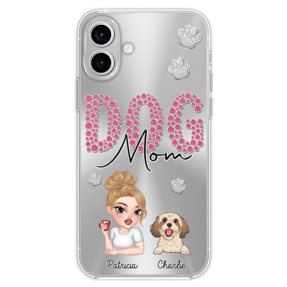 Sparkling Glitter Dog Mom Life - Exquisitely Personalized Custom Phone Case