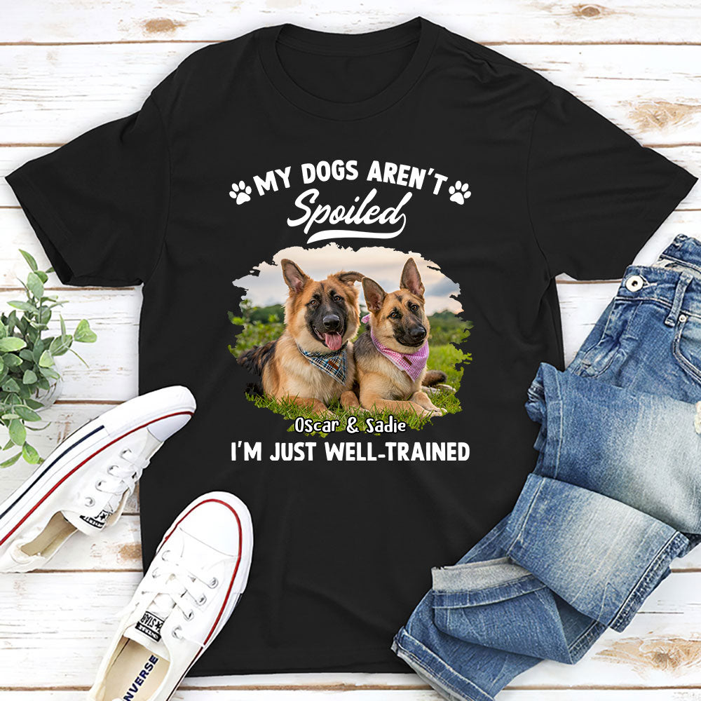 Spoiled Dog Photo - Personalized Custom Unisex 5.3 oz T-shirt for Pet Lovers