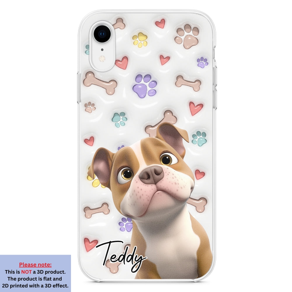 Adorable Baby Dogs - Personalized Custom 3D Inflated Effect Phone Case for Stylish Protection