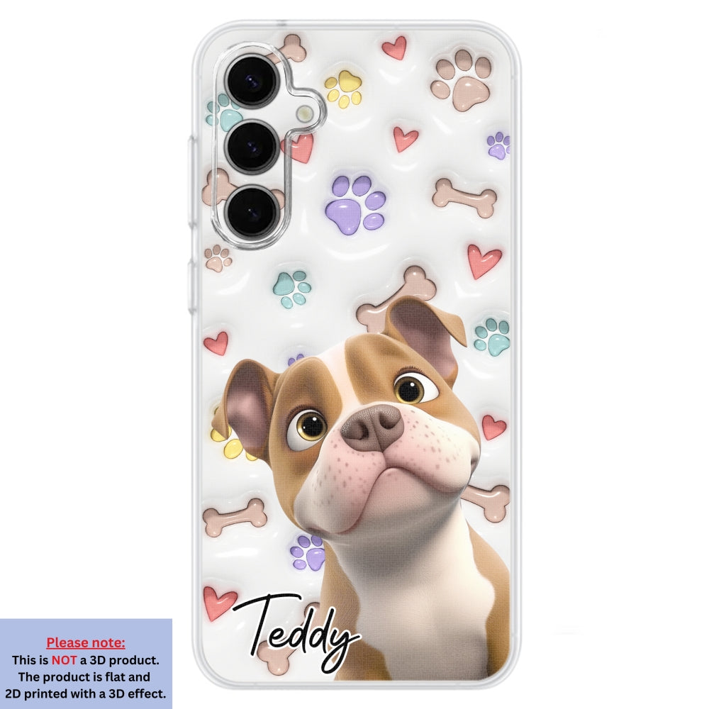 Adorable Baby Dogs - Personalized Custom 3D Inflated Effect Phone Case for Stylish Protection
