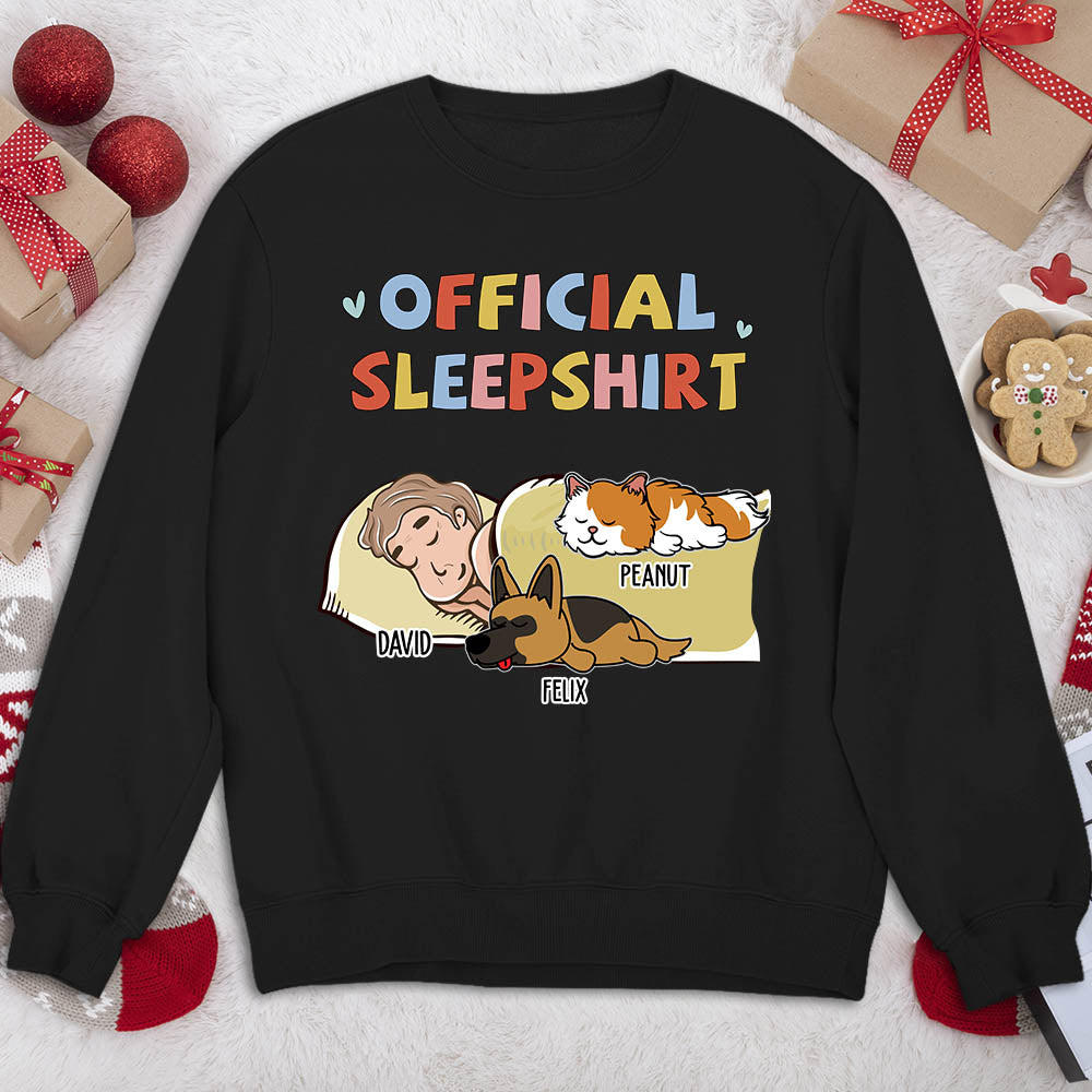 Sleeping Pet Personalized Custom Sweatshirt Version 2 - 8.0 oz Unisex Perfect Gift