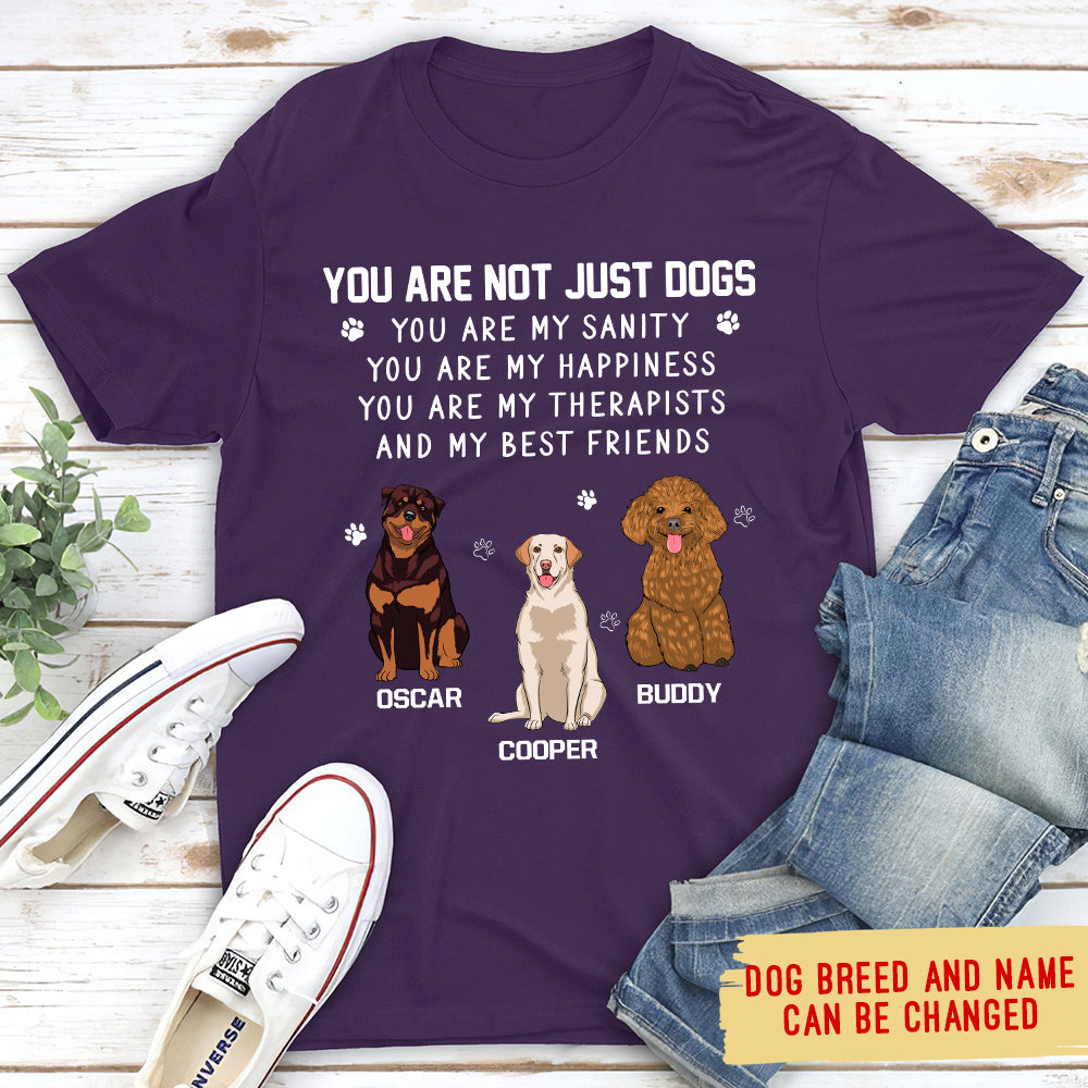 Unique Personalized Custom Unisex 'Not Just A Dog' T-shirt for Pet Lovers