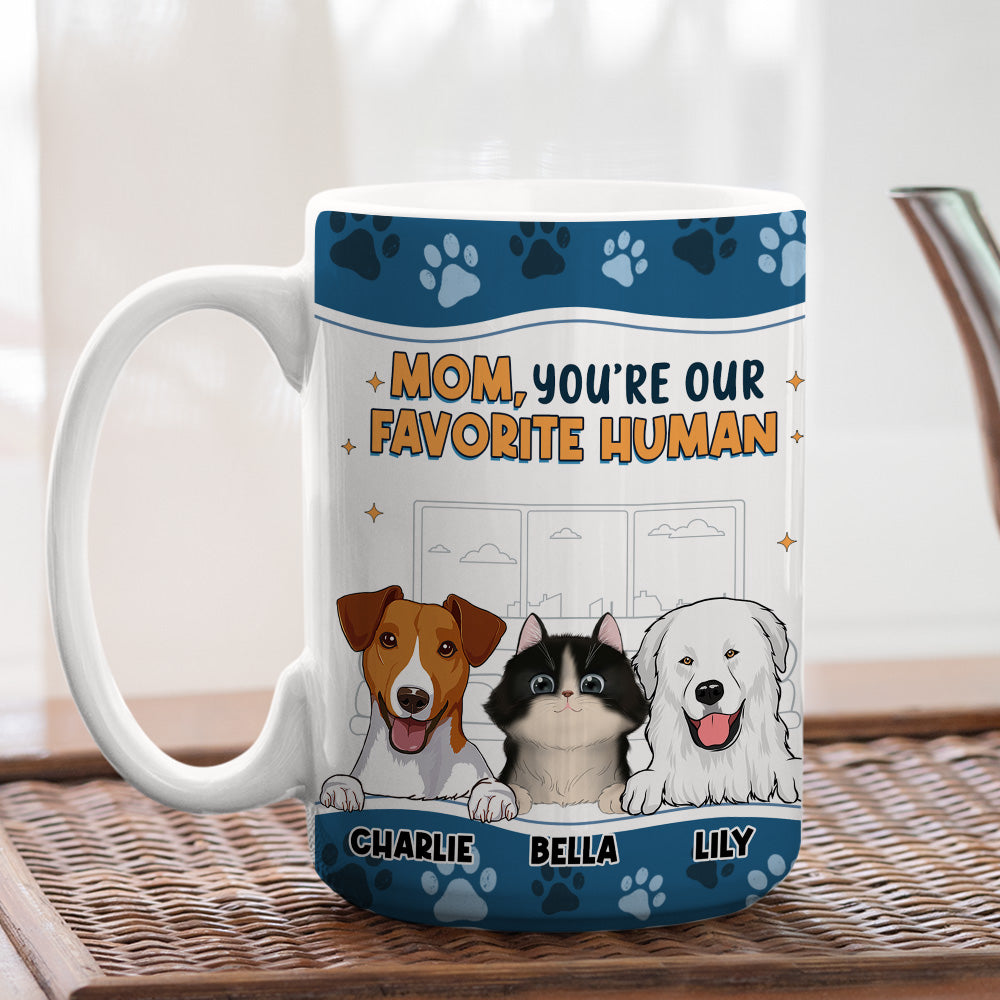 I Love You The Most Ver Pet - Personalized Custom 11oz/15oz Ceramic Coffee Mug with Double-Sided Print