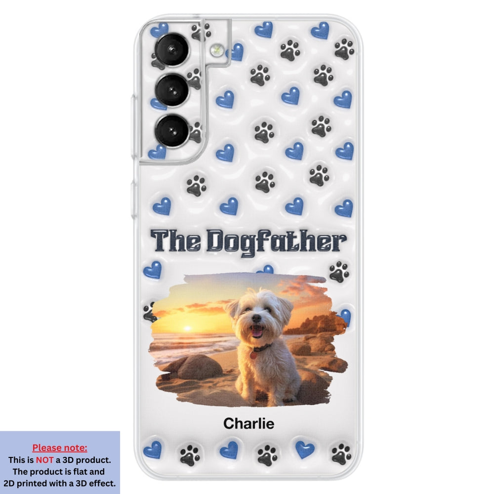 Handsome Dog Dad Personalized 3D Inflated Effect Custom Phone Case for Stylish Protection
