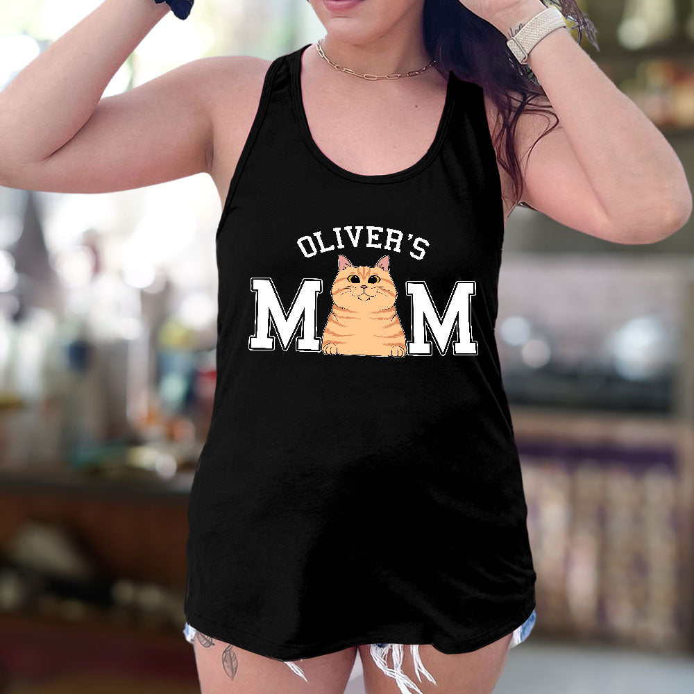 Customizable Dog Mom Summer Basic Women's Personalized Racerback Tank